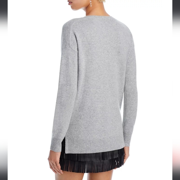 Aqua Cashmere Sweater High Low Crewneck - size xs - Picture 9 of 15